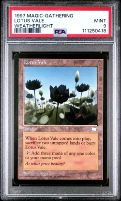 Magic the Gathering - Weatherlight Lotus Vale 1997 PSA 9 - Image 1