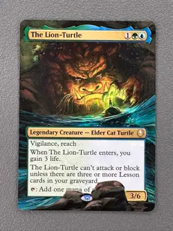 The Lion-Turtle MTG Avatar: The Last Airbender Hand Painted Extended Altered Art - Image 1