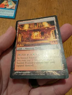 Sacred Foundry Magic The Gathering 2005 Land Red White Heavy Play 280/306 - Image 1