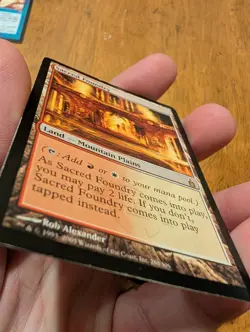 Sacred Foundry Magic The Gathering 2005 Land Red White Heavy Play 280/306 - Image 4