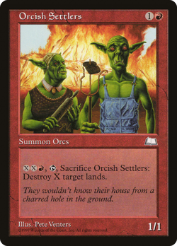 Orcish Settlers (Damaged) Weatherlight WTH Magic MTG - Image 1
