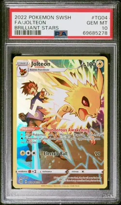 5278 Jolteon 2022 Pokemon Sword & Shield Brilliant Stars #TG04 PSA 10 - Image 1