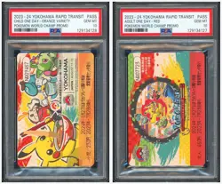 Pokemon PSA10*2 Yokohama Rapid Transit Pass Set 2023 WCS Promo Japanese - Image 1