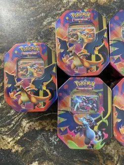 Pokemon Mega Charizard EX Tin X6 Brand New Factory Sealed Tins Case Quantity A - Image 2