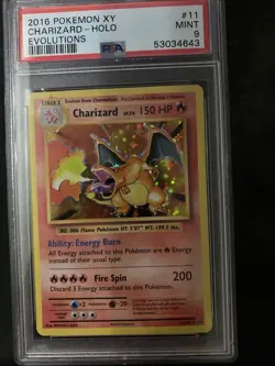 2016 Pokemon XY Evolutions Charizard Holo #11 PSA 9 MINT - Image 1