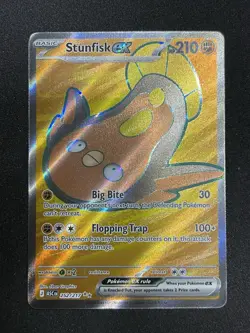 Pokemon Stunfisk EX 252/217 ASC Secret Rare Full Art Holo MINT - Image 2