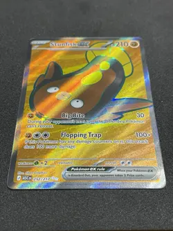 Pokemon Stunfisk EX 252/217 ASC Secret Rare Full Art Holo MINT - Image 3