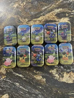 Pokemon TCG Ascended Heroes Factory Sealed 10x Mini Tins Case Quantity - Image 1