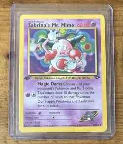 Pokemon TCG Sabrina’s Mr Mime #59/132 Gym Challenge Non Holo 1st Edition Vintage - Image 1