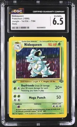Nidoqueen *CGC 6.5* 1st Edition *Holo* Jungle *#7* 1999 *Vintage* Pokemon - Image 1