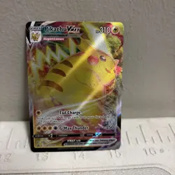 💥 Pokemon Pikachu VMAX Sword & Shield Black Star Promo SWSH286 Full Art HOLO - Image 1