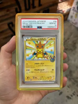 2014 POKEMON JAPANESE XY PROMO #98 MEGA TOKYO'S PIKACHU PSA 10 - Image 1