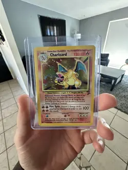 2000 RAW Pokemon TCG Base set 2 UNLIMITED Charizard 4/130 Holo Rare !!!LP!!! - Image 1