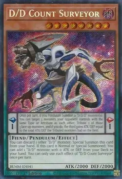 Yugioh! D/D Count Surveyor - BLMM-EN041 - Secret Rare - 1st Edition Near Mint - Image 1