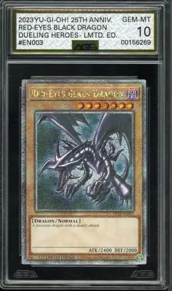 Red-Eyes Black Dragon TN23-EN003 QCR Promo Yugioh AGS 10 *269 - Image 1