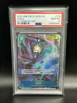 2024 ONE PIECE WINGS OF THE CAPTAIN #OP06-119 EN SANJI ALTERNATE ART PSA 10 - Image 1