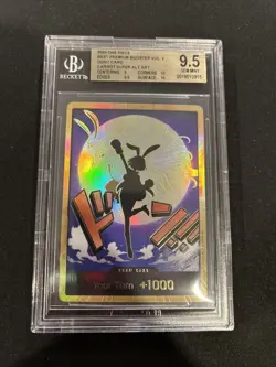 One Piece Best Premium Booster Vol 2 Carrot Don!! Alt Art Gold BGS 9.5 - Image 1