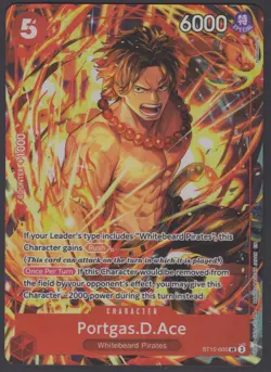 One Piece Illustration Box Vol. 5 Promo Portgas D. Ace ST15-005 SR English - Image 1