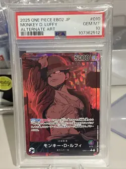 PSA10 ONE PIECE Monkey D Luffy EB02-010 Parallel Anime 25th Collection Japanese - Image 2