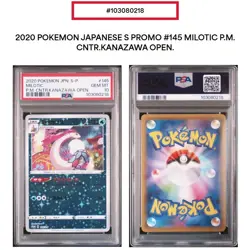 PSA 10 Milotic 145/S-P Pokemon Center Kanazawa Opening Promo Card Japanese 2020 - Image 1