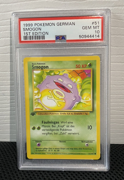 Smogon 1999 Pokemon 1st Edition #51 German Card PSA 10 - Image 1