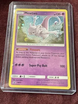 Pokemon TCG Mewtwo SM77 Cosmic Holo Black Star Promo Card - Image 1