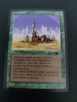MTG Crumble LP Antiquities ATQ English Magic Gathering card old school LP/NM - Image 1