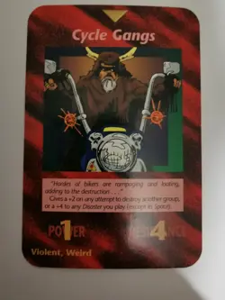 CYCLE GANGS CARD UNLIMITED NEW WORLD ORDER ILLUMINATI INWO GAME - Image 1