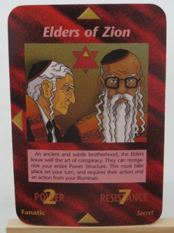 ILLUMINATI CARD INWO - ELDERS OF ZION Steve Jackson CGG Game Single #1154 - Image 1
