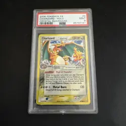 Charizard EX Crystal Guardians Holo Rare #4 PSA 9 Pokemon Card Delta Species - Image 1