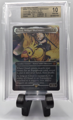 2025 MTG FINAL FANTASY CHOCOBO TRACK FOIL #0564 CLOUD, MIDGAR MERCENARY BGS 10 - Image 1