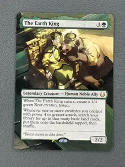 The Earth King MTG Avatar: The Last Airbender Hand Painted Extended Altered Art - Image 1