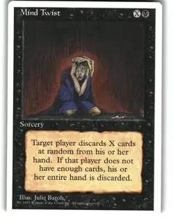 Magic the Gathering - Fourth Edition Mind Twist 1995 31 Rare - Image 1