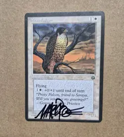 Unplayed Signed NM Mesa Falcon (A) Homelands Magic MTG Mark Poole Edh Cube VTG - Image 1