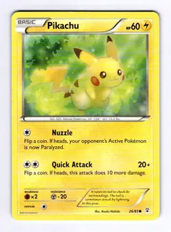 Pikachu Generations #26 (2016) Common MP Pokemon - Image 1