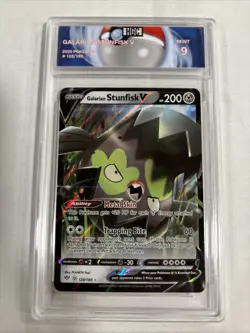 2020 Pokemon Galarian Stunfisk V #128 HGC 9 (sb1) - Image 1