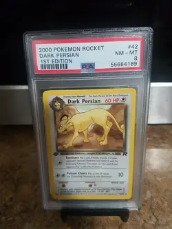 2000 Pokemon Rocket Dark Persian 1st Edition Psa 8 - Image 1
