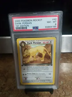 2000 Pokemon Rocket Dark Persian 1st Edition Psa 8 - Image 2
