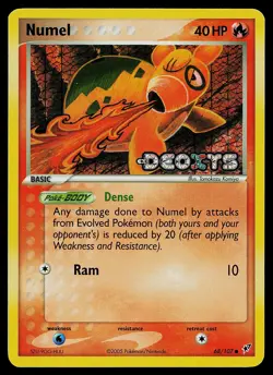 Pokemon Card - Numel Deoxys 68/107 Common Reverse Holo Stamped - Image 1