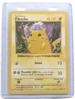 Pokemon Pikachu (Red Cheeks) 058/102 Base Set (Shadowless) Regular - Image 1