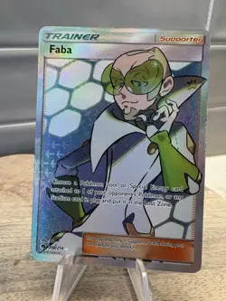 Pokemon Faba Full Art Holo Card 208/214 Sm-Lost Thunder - Image 1