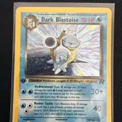Dark Blastoise 3/82 1st Edition Team Rocket Unlimited Holo Pokemon TCG LP - Image 2