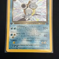 Dark Blastoise 3/82 1st Edition Team Rocket Unlimited Holo Pokemon TCG LP - Image 3