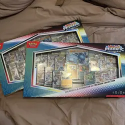 Pokemon Prismatic Evolutions Lucario Ex & Tyranitar Ex Premium Collection X2 - Image 1