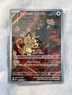 Team Rocket's Meowth IR 203/182 Sv10: Destined Rivals Holo | Pokemon TCG - Image 1