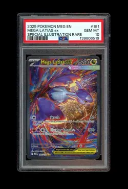 RARE 2025 Pokemon MEGA LATIAS EX SIR ILLUSTRATION HOLO 181/132! PSA 10 GEM MINT - Image 1