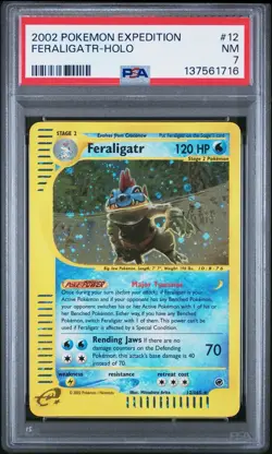 2002 Pokemon Expedition Feraligatr Holo PSA 7 - Image 1