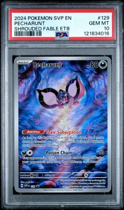 2024 POKEMON SVP EN-SV BLACK STAR PROMO #129 PECHARUNT PSA 10 - Image 1