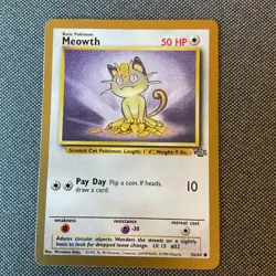 Pokemon TCG Meowth Gold Border #56/64 1999 WOTC Fruit Roll Up Promo - Image 1