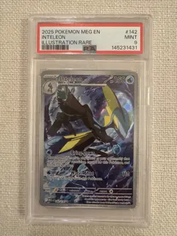 2025 POKEMON MEG EN-MEGA EVOLUTION ILLUSTRATION RARE #142 INTELEON PSA 9 - Image 1